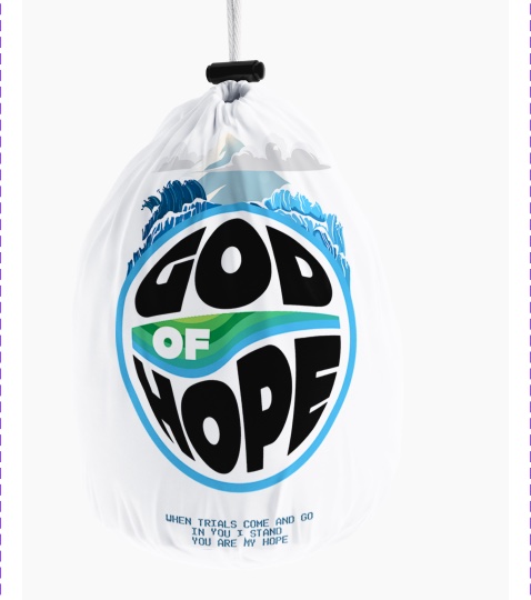 God of Hope drawstring bag